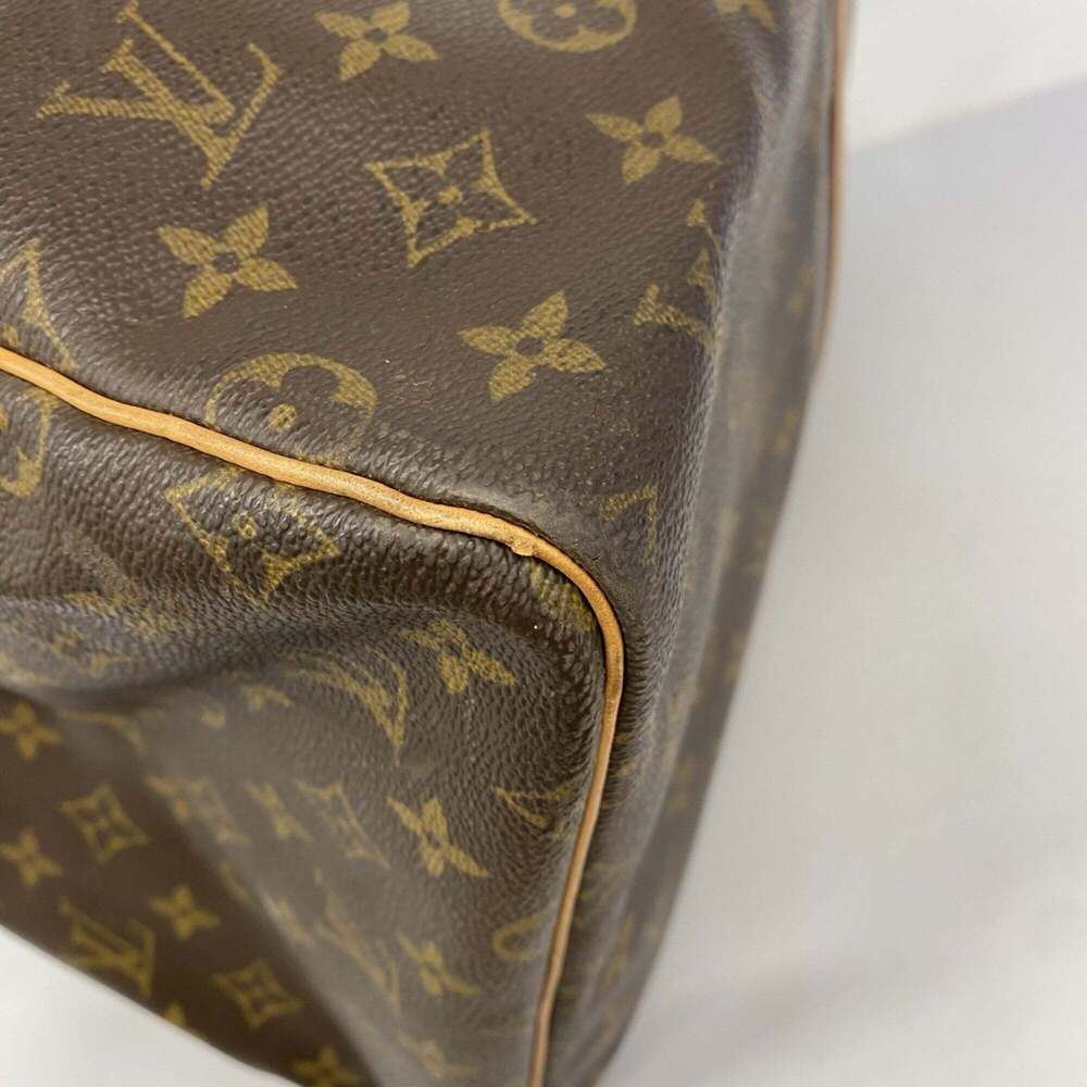 LOUIS VUITTON Authentic Brown Monogram Keepall 55 Boston Bag - Picture 6 of 10